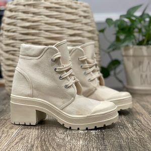 Chinese Laundry Cream Combat Boots